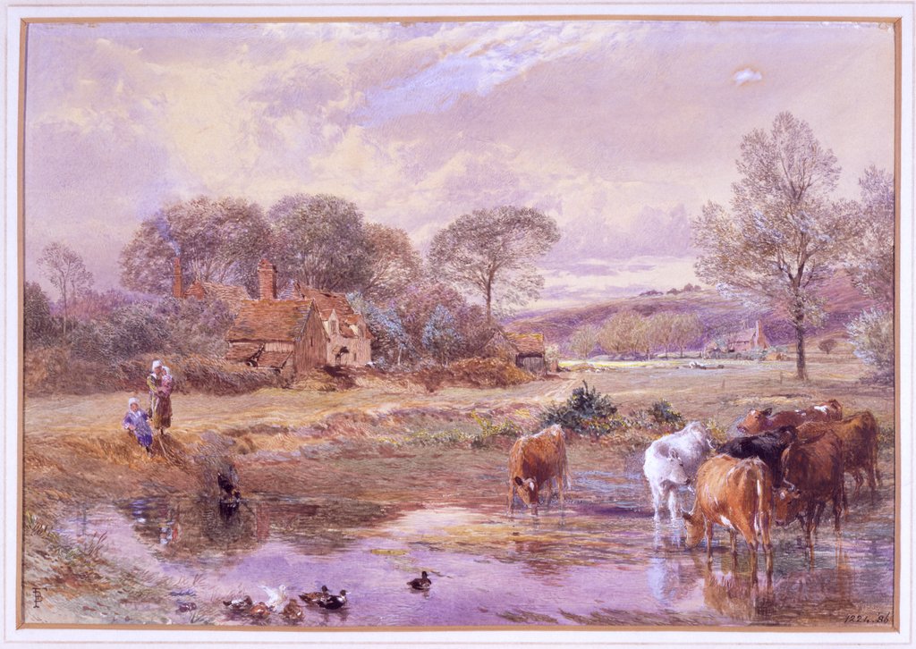 Detail of Watering Place by Myles Birket Foster