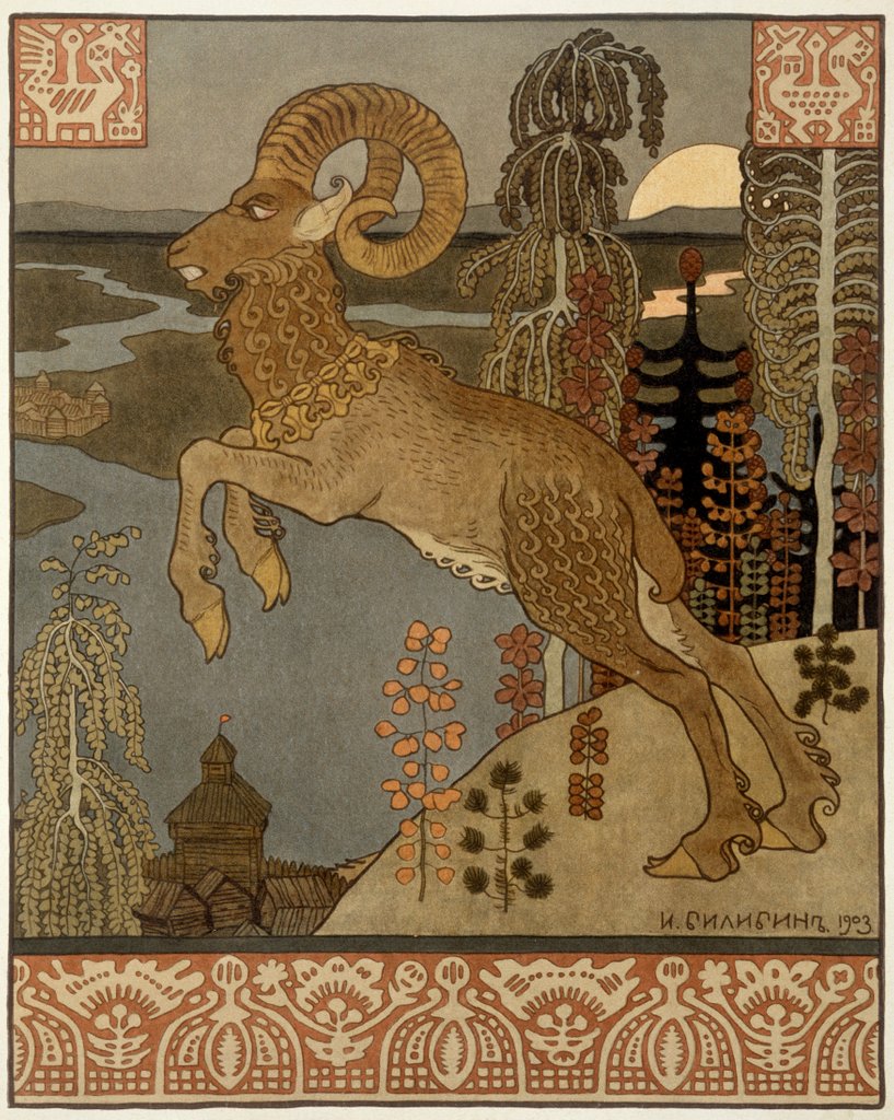 Detail of Mountain Goat by Ivan Iakovlevich Bilibin
