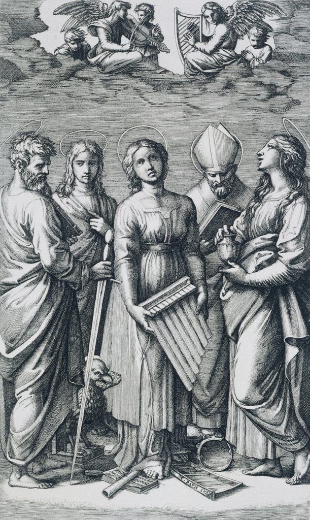 Detail of St Cecilia by F. Lippmann