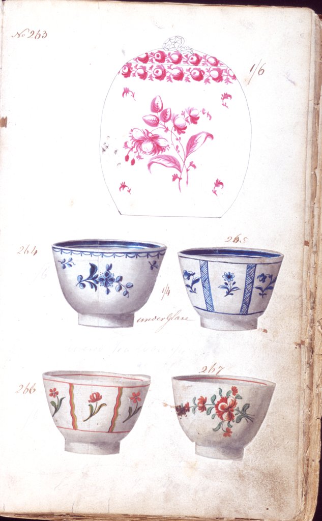 Detail of Pages from the Original Drawing Book of the Leeds Pottery manufacturers Hartley & Green by Anonymous