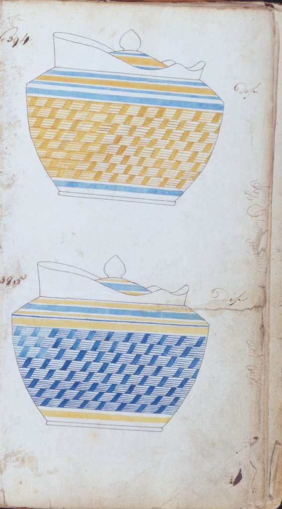 Detail of Pages from the Original Drawing Book of the Leeds Pottery manufacturers Hartley & Green by Anonymous