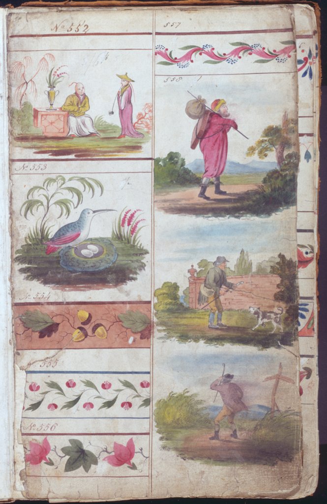 Detail of Pages from the Original Drawing Book of the Leeds Pottery manufacturers Hartley & Green by Anonymous