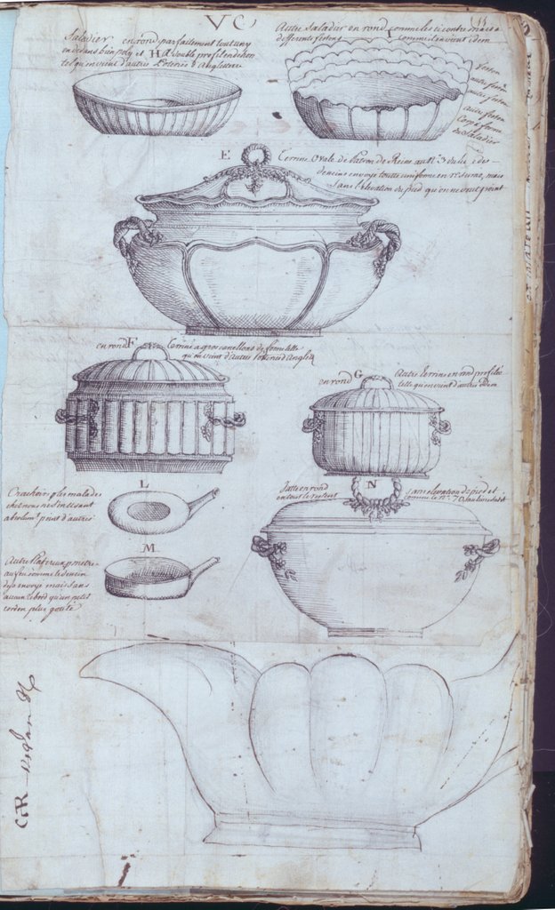 Detail of Pages from the Original Drawing Book of the Leeds Pottery manufacturers Hartley & Green by Anonymous