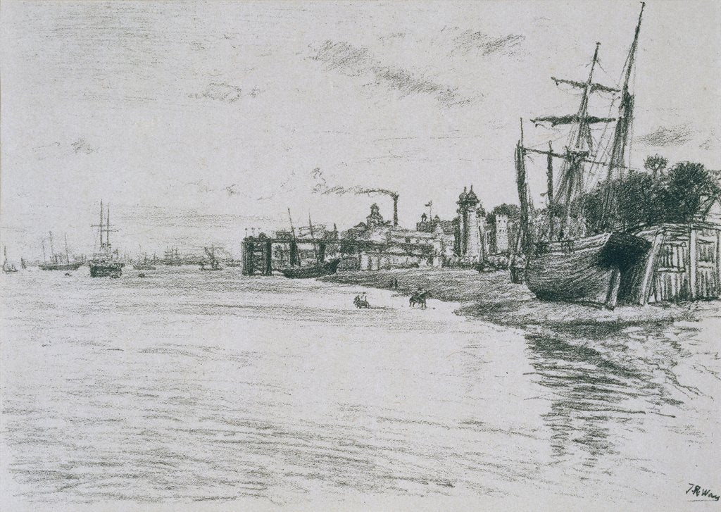 Detail of Gravesend by Thomas Robert Way