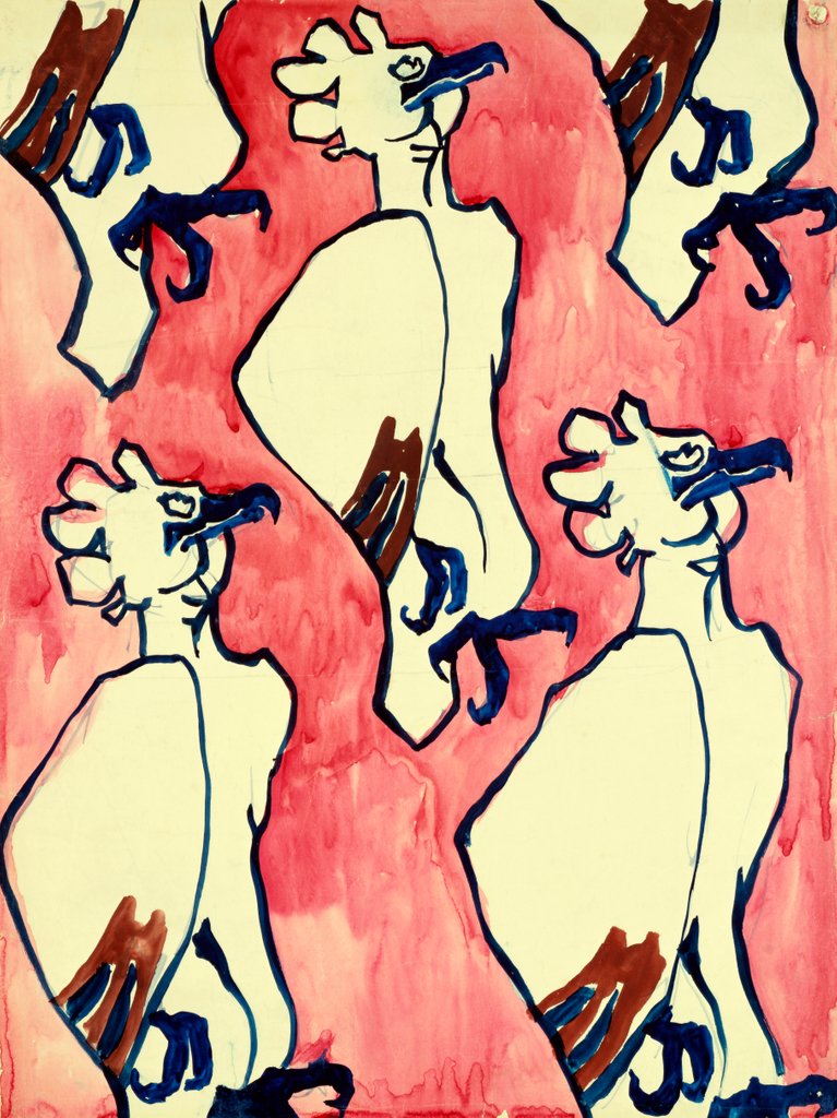 Detail of Wallpaper by Henri Gaudier-Brzeska