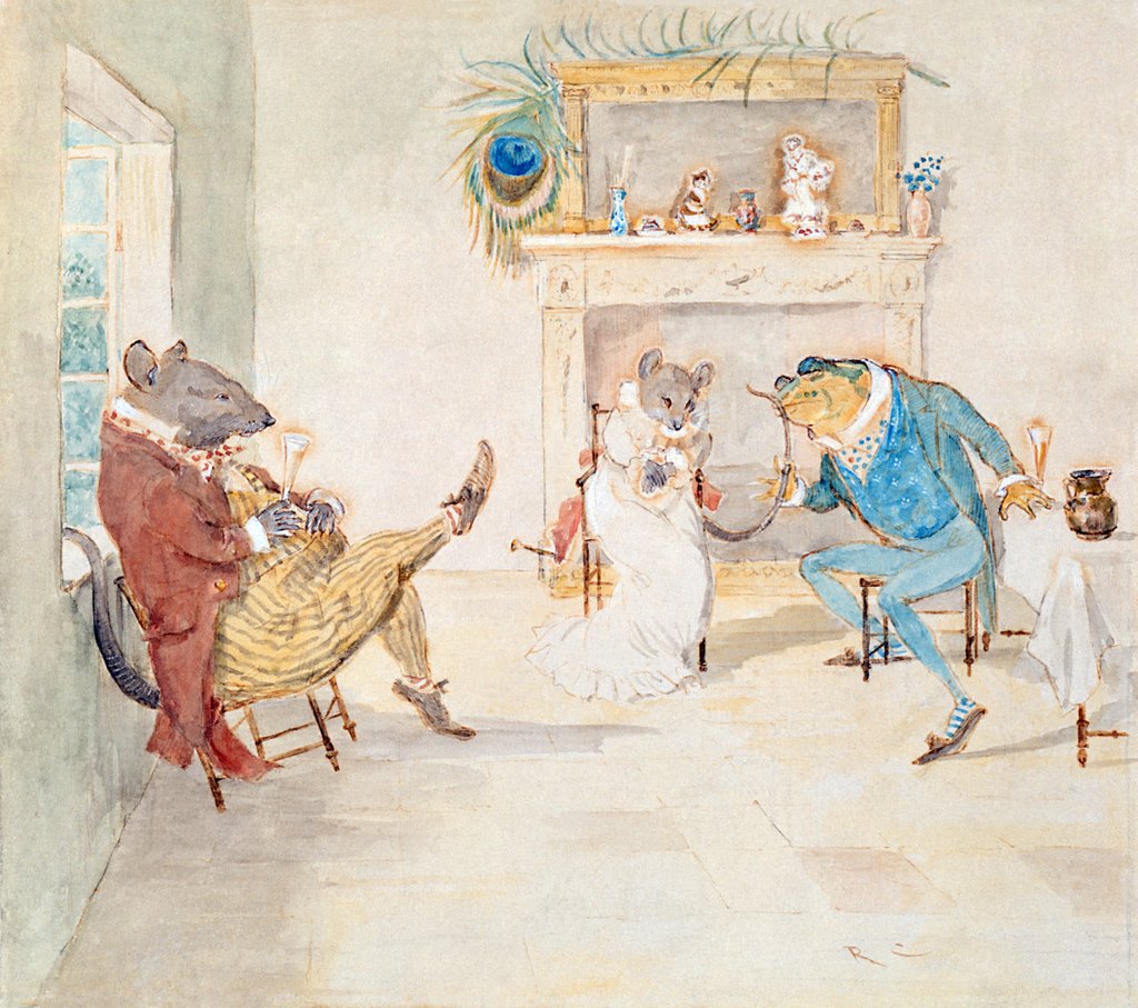 Detail of Frog he would a-wooing go by Randolph Caldecott
