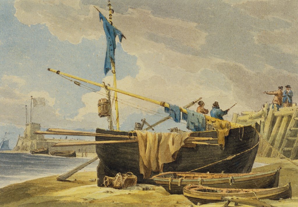 Detail of Boats with Fishermen by Joseph Mallord William Turner