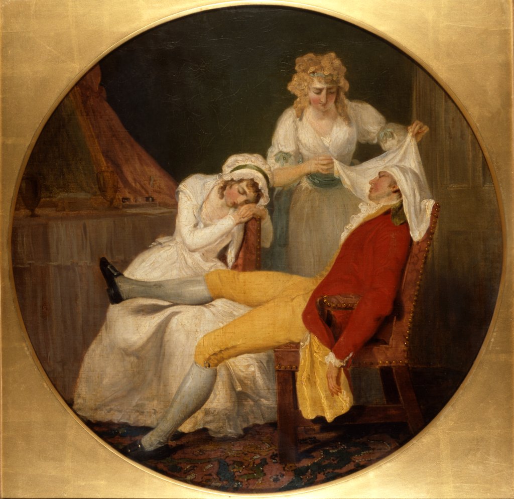 Detail of Lady Easy`s Steinkirk, a scene from Act V of The Careless Husband by Francis Wheatley
