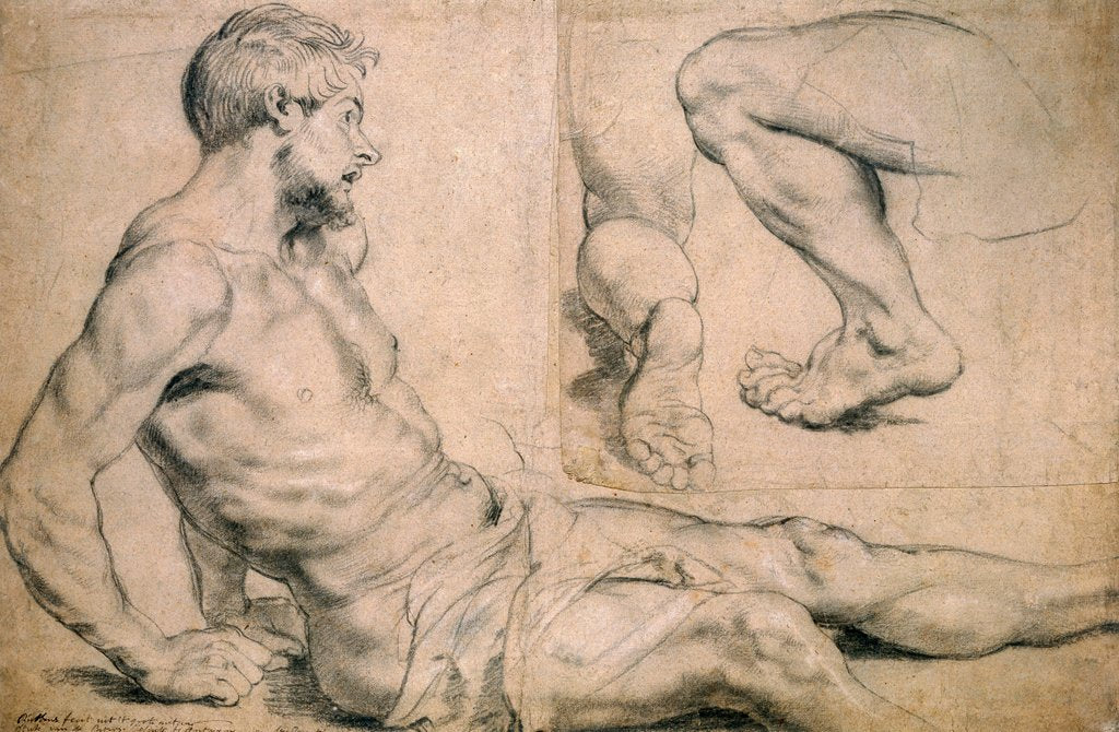 Detail of Studies for Figures for The Miracles of St Francis Xavier by Peter Paul Rubens