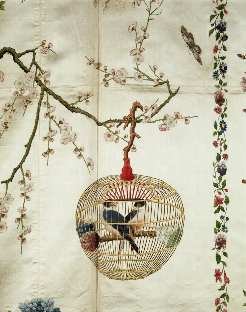 Detail of Bird Cage with Finches by Anonymous