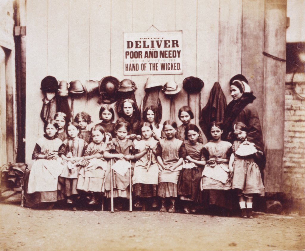 Detail of Girls from a Poorhouse by Unknown
