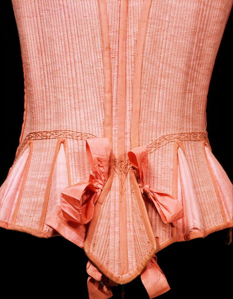 Detail of Stays and busk, detail. Probably Netherlands, 1660-80 by Unknown
