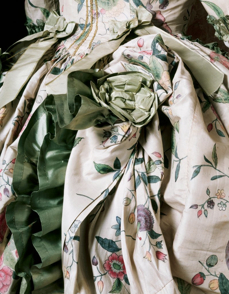 Detail of Gown. England, 18th century, remade in France, 19th century by Unknown
