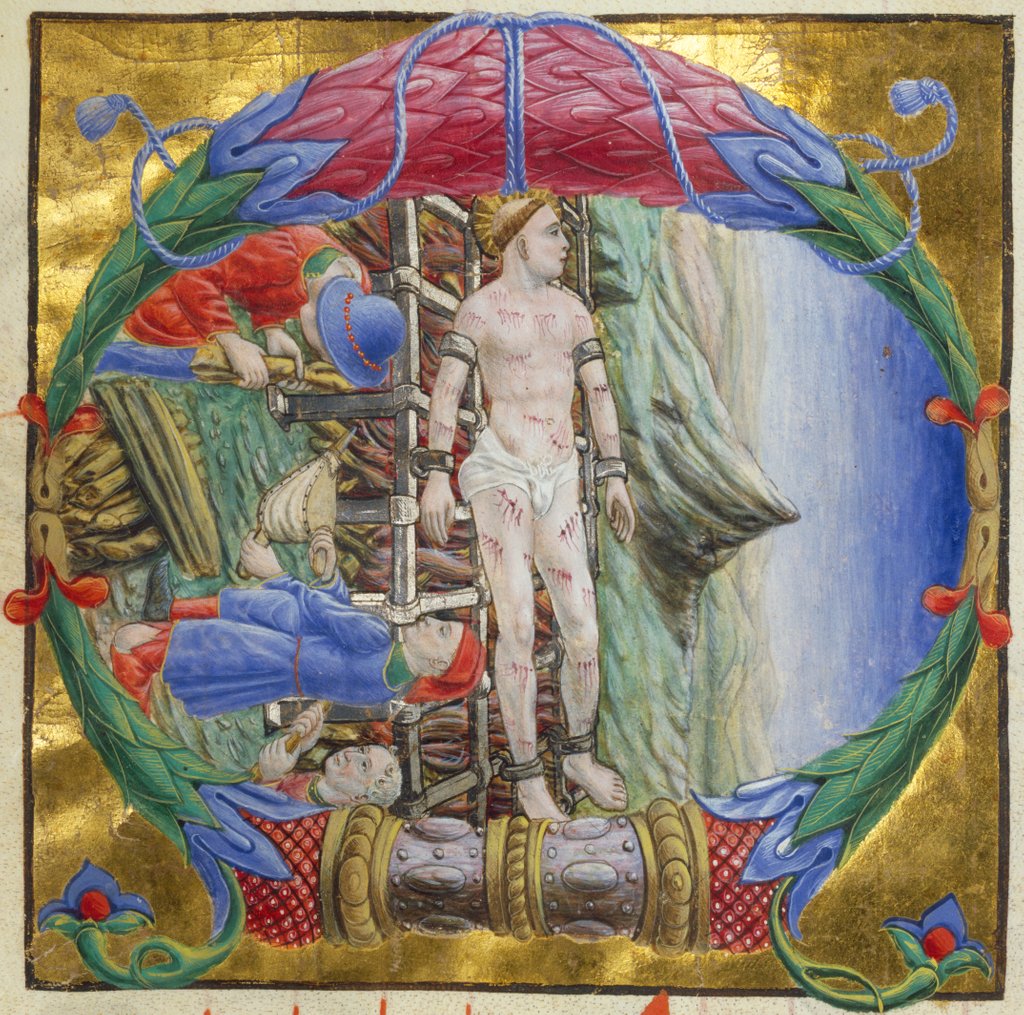Detail of Initial letter C, depicting The Martyrdom of St by Anonymous