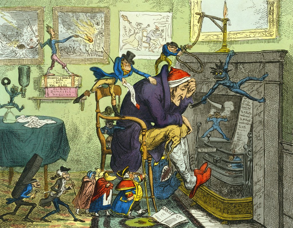 Detail of The Blue Devils..!! by George Cruikshank