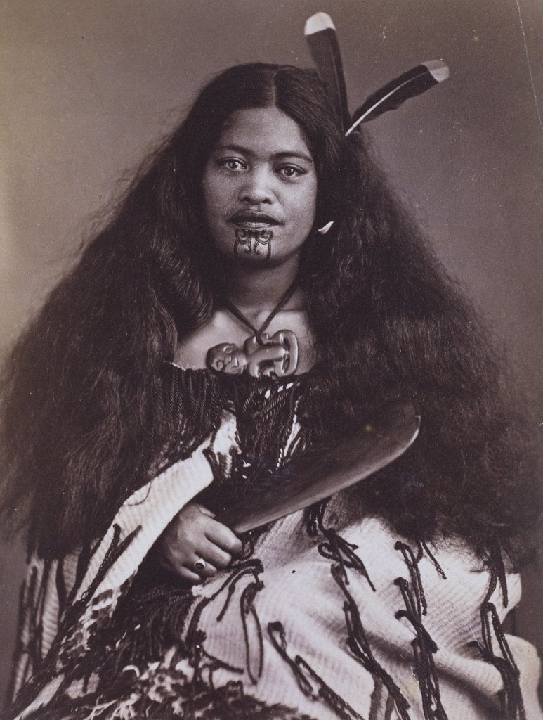 Detail of Maori woman by Unknown
