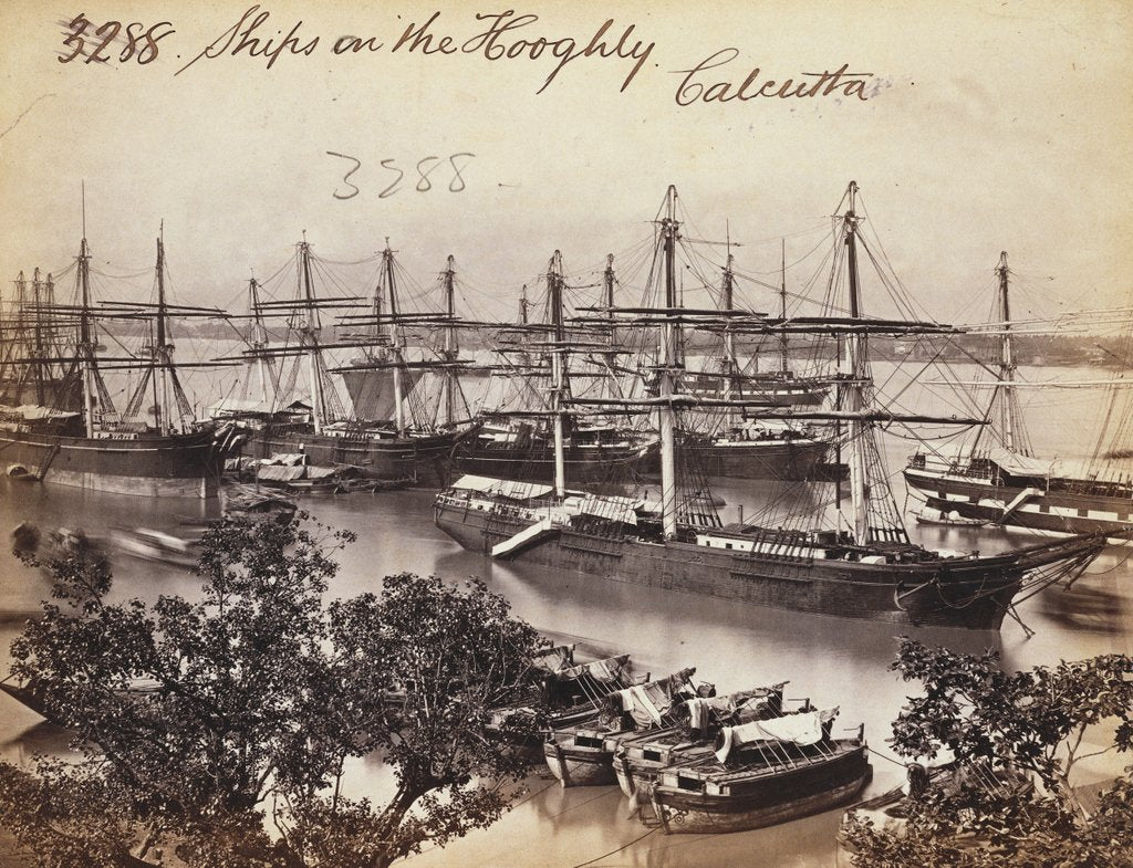 Detail of Ships on the Hooghly by Francis Frith