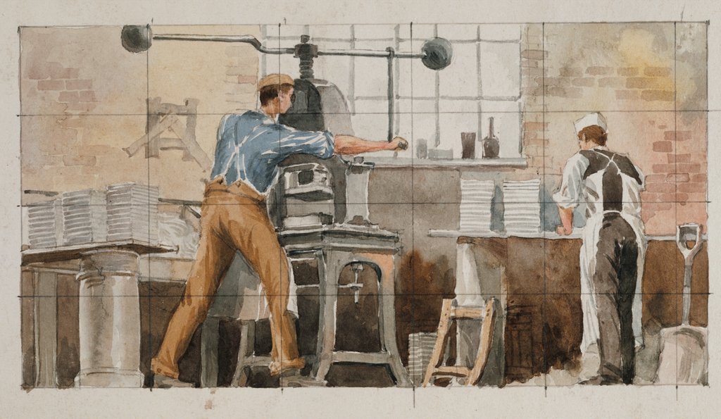Detail of Tile making by William Rowe