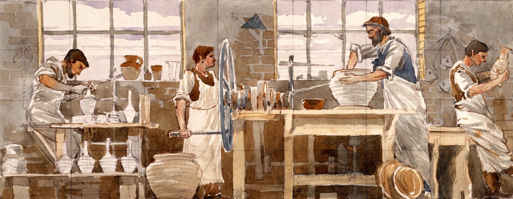 Detail of Throwers at work by William Rowe