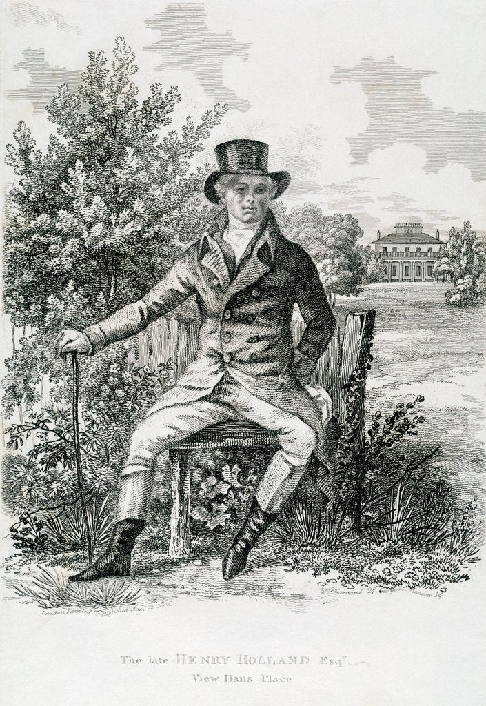 Detail of The late Henry Holland Esquire view Hans Place by George Garrard