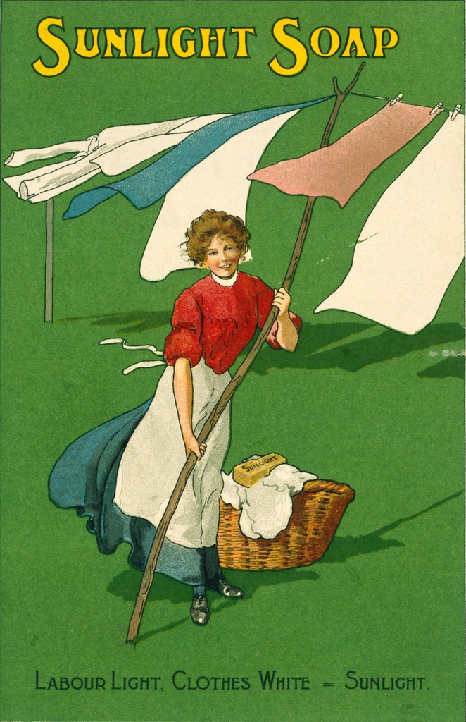 Detail of Labour Light, Clothes White, Sunlight, advertisement for Sunlight Soap by Unknown