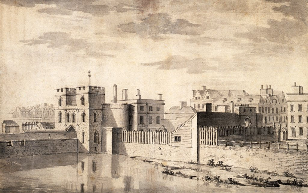 Detail of Prospect of the Entrance of the Tower of London by Paul Sandby
