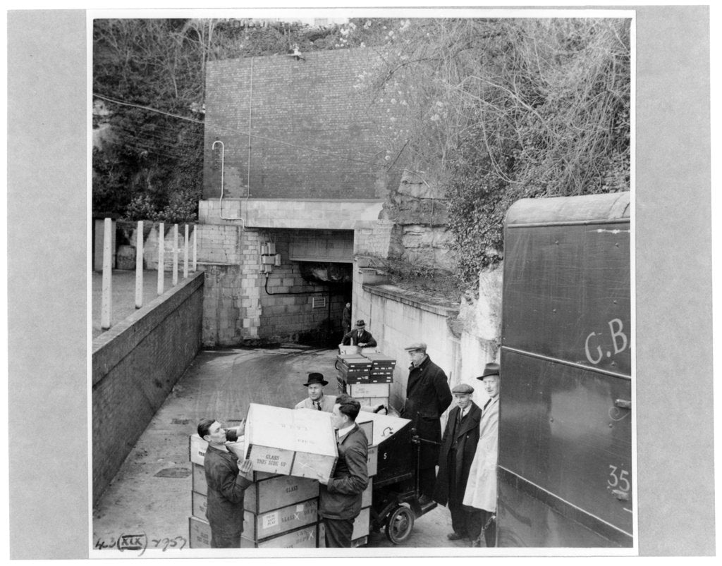 Detail of The Loading of V&A Packing Cases and Crates by Anonymous