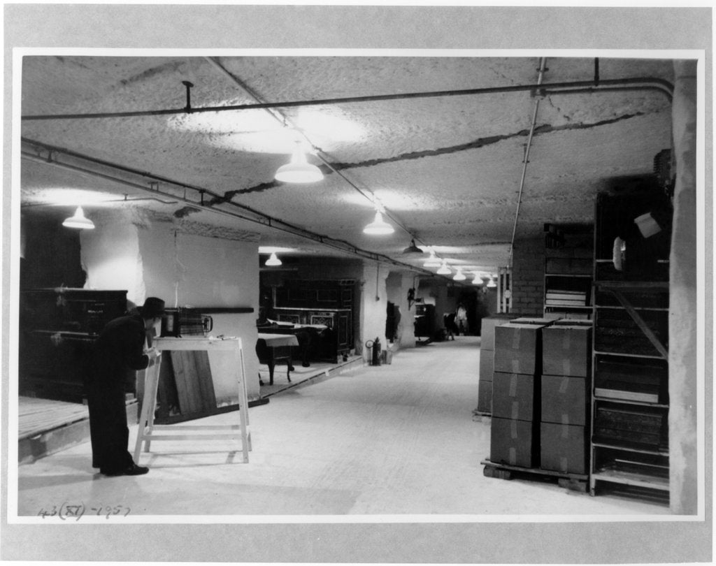 Detail of The Storage of V&A Packing of Cases and Furniture by Anonymous