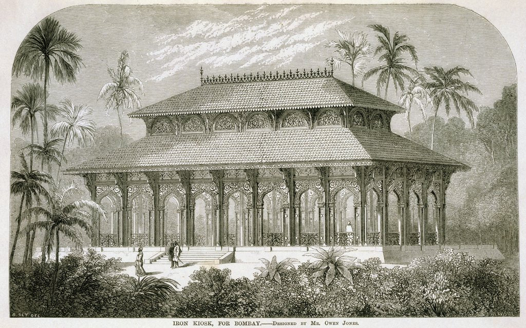Detail of Iron Kiosk for Bombay by Owen Jones