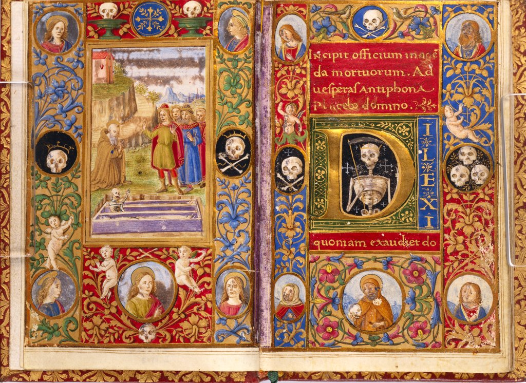 Detail of The Office of The Dead, with the hermit Macarius by Anonymous