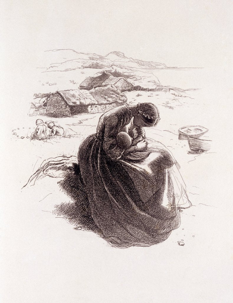 Detail of Mother with child by John Everett Millais