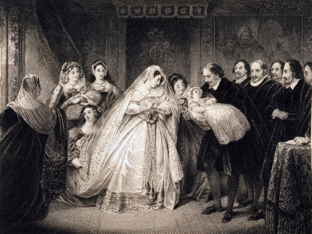 Detail of Mary, Queen of Scots and her son by Unknown