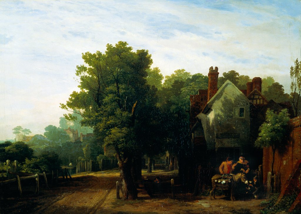 Detail of Near The Mall, Kensington Gravel Pits by William Mulready