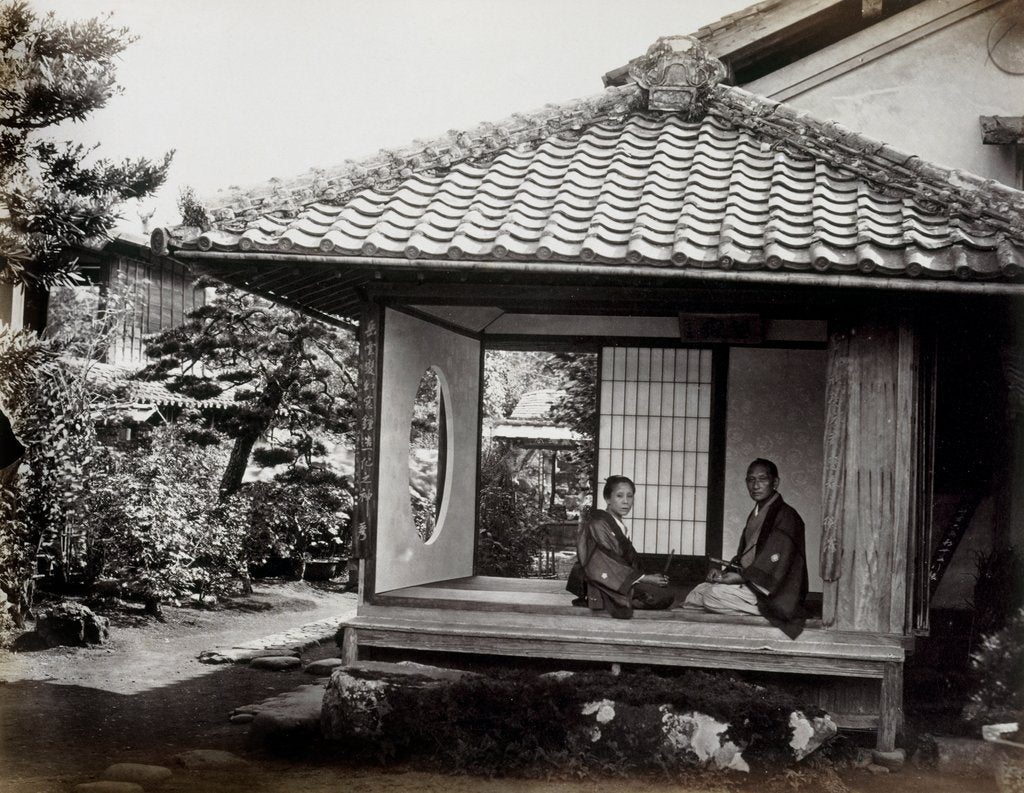 Detail of A Tycoon's halting place on the Tocaido by Felice Beato