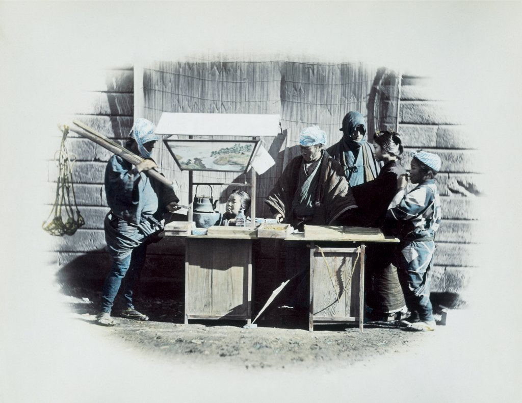 Detail of A tea stall by Felice Beato