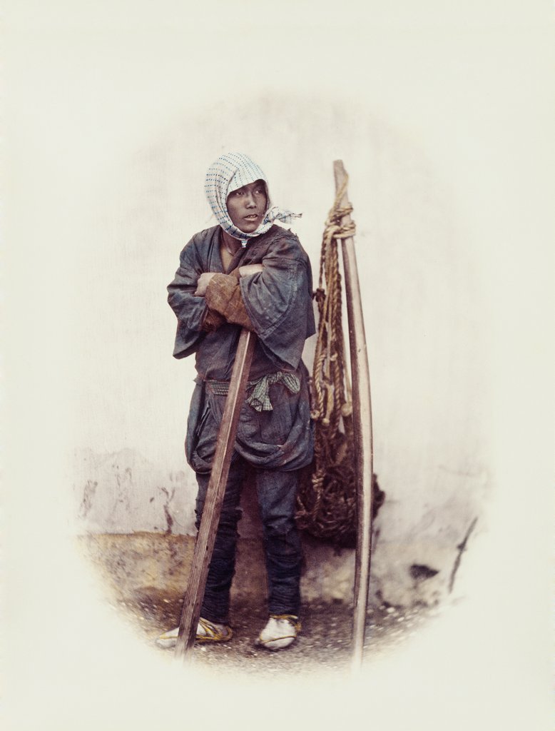 Detail of A workman by Felice Beato
