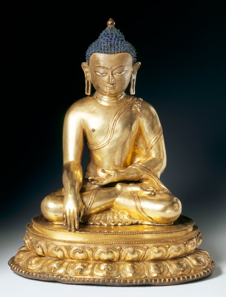 Detail of Seated figure of the Buddha Sakayamuni. Tibet, 16th century by Unknown