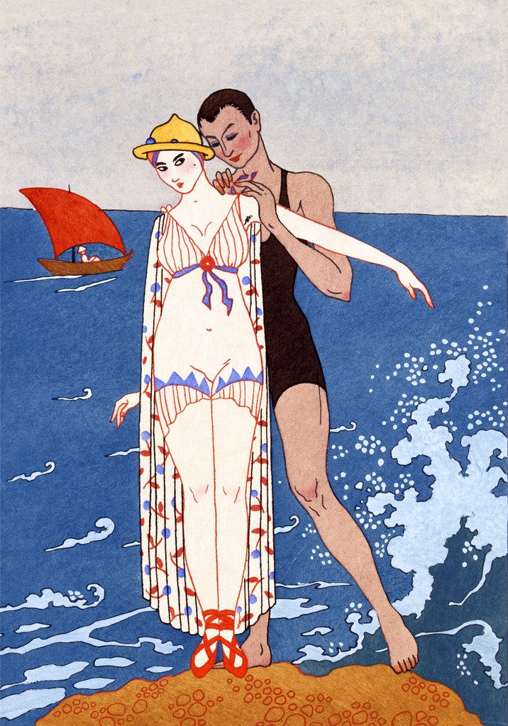 Detail of L' Ilot by Georges Barbier
