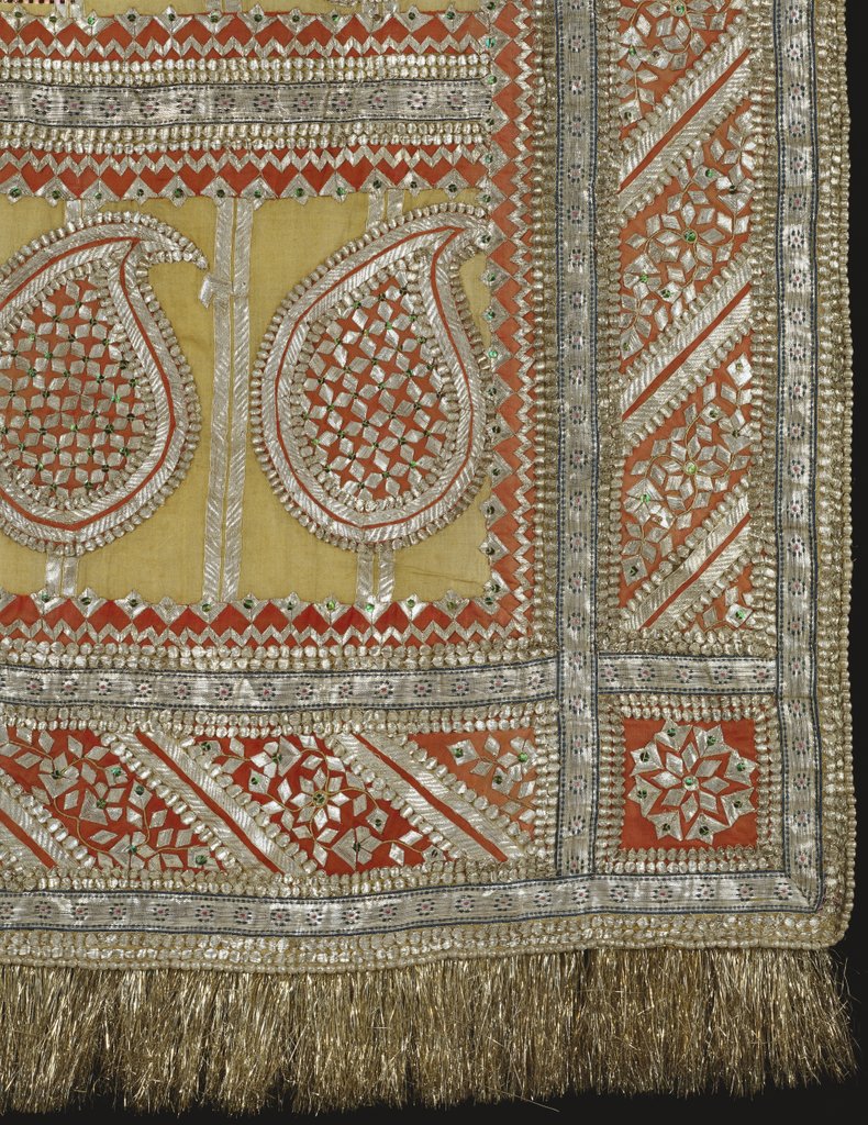 Detail of Woman's head cover. Lahore, Pakistan, mid-19th century by Unknown