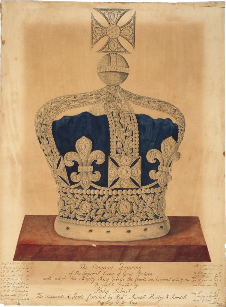 Detail of The Imperial Crown of Great Britain, first worn by H.R.H by Philip Liebart for Rundell