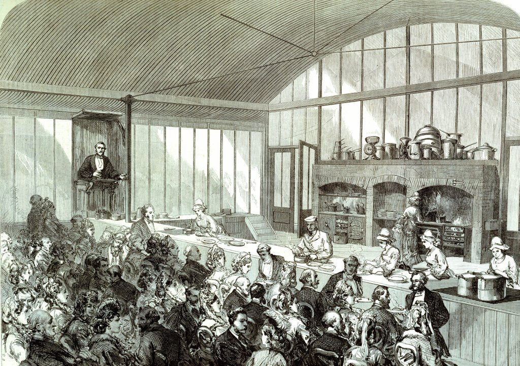 Detail of Lecture on Cookery at the international Exhibition by Anonymous