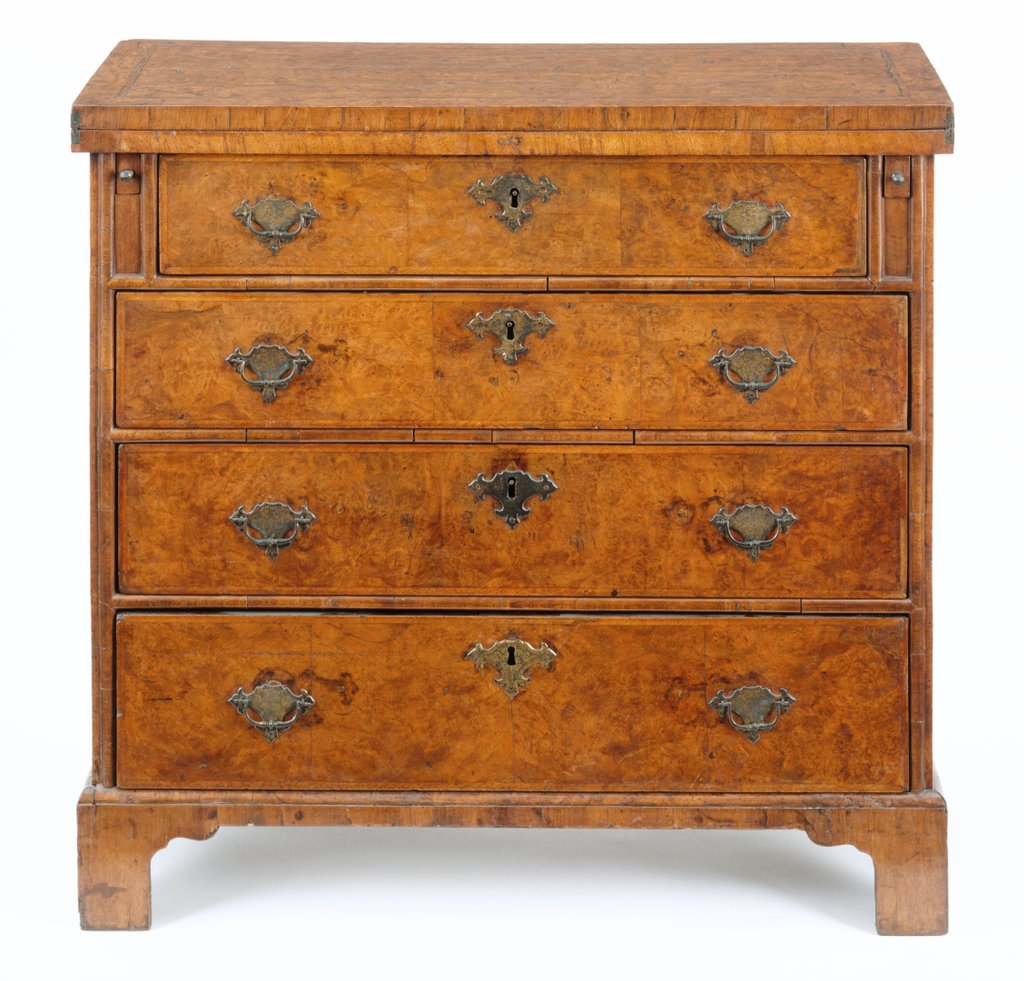 Detail of Chest of Drawers or Bachelor Chest. England, 1700-30 by unknown