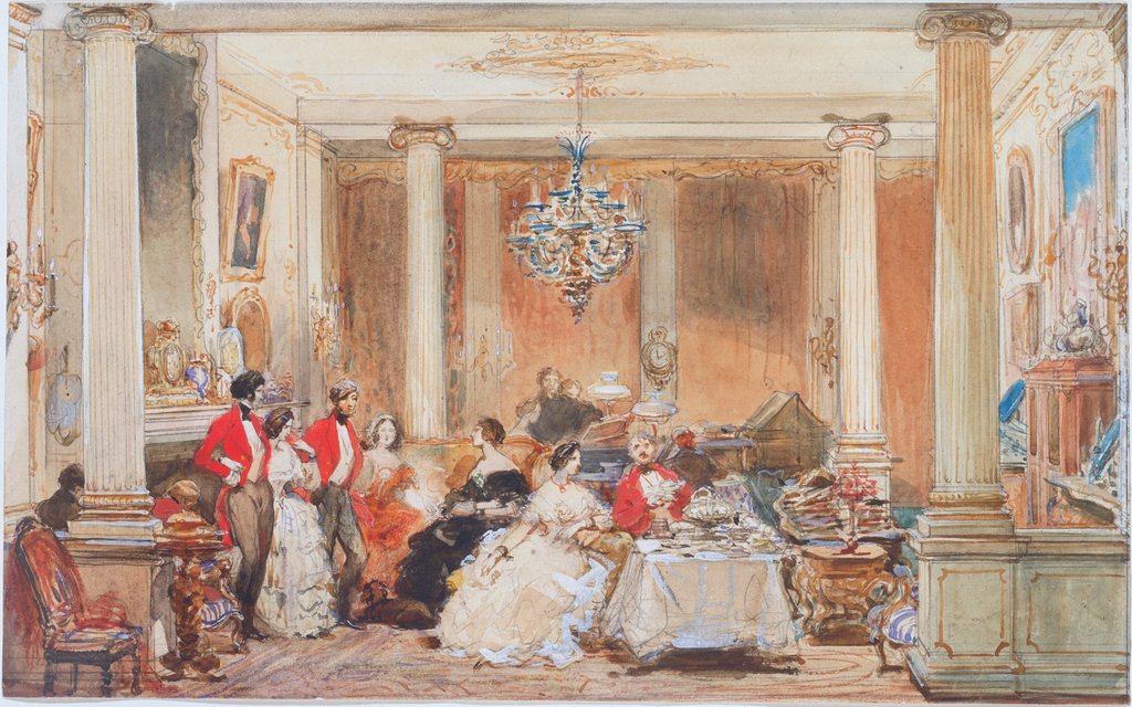 Detail of Colworth House by Eugene Louis Lami