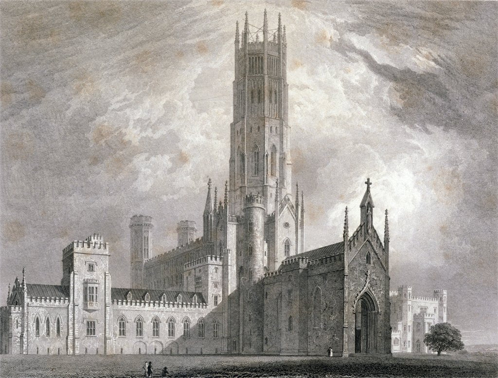 Detail of Fonthill Abbey by John Martin