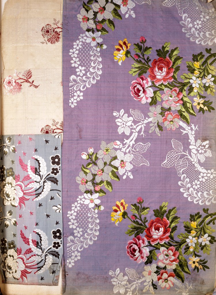 Detail of Pattern of various flowers by Anonymous