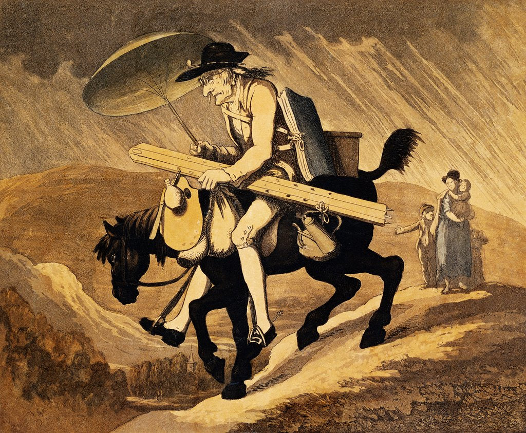Detail of An Artist Travelling In Wales by Thomas Rowlandson
