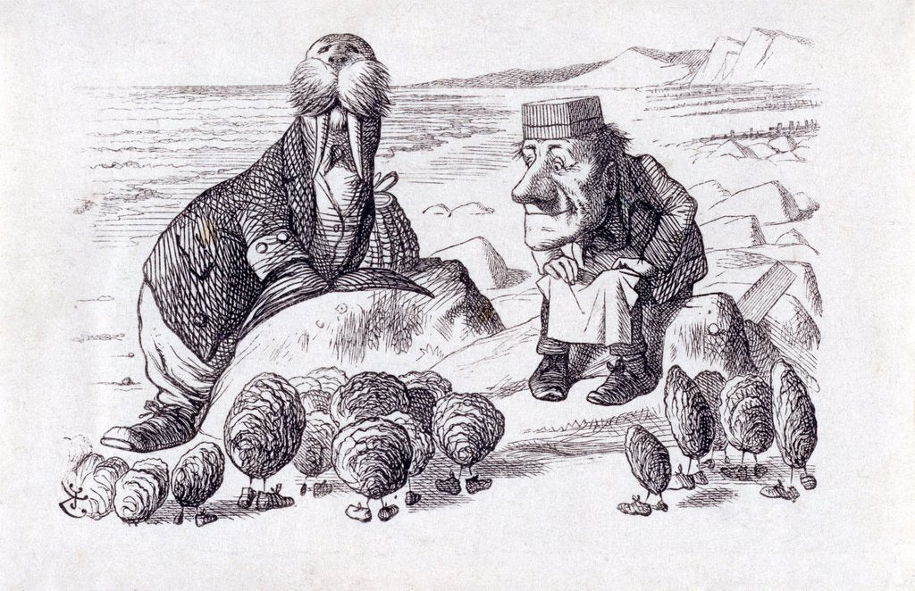 Detail of The Walrus, The Carpenter and The Oysters by John Tenniel