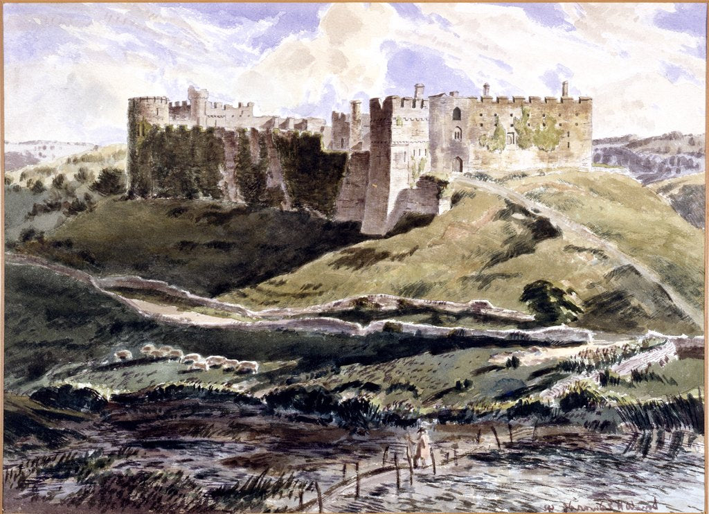 Detail of Manorbier Castle, Pembrokeshire by Donald H. Edwards