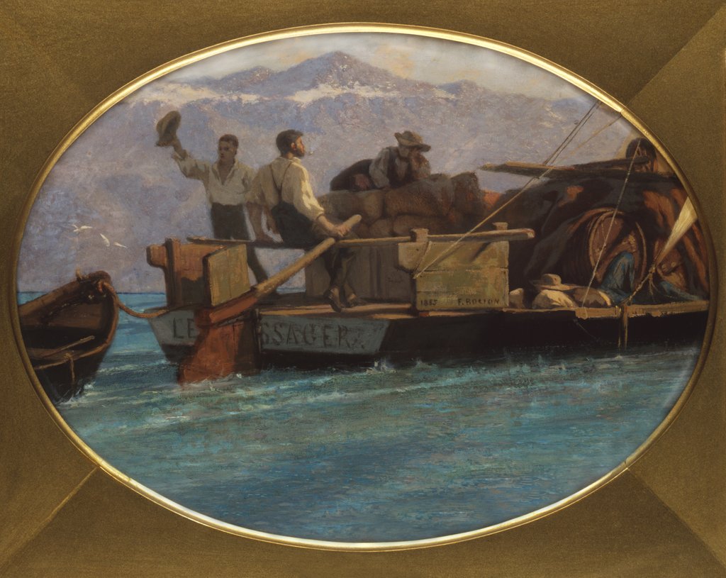 Detail of Luggage Boat on Lake Geneva by Francois Bocion