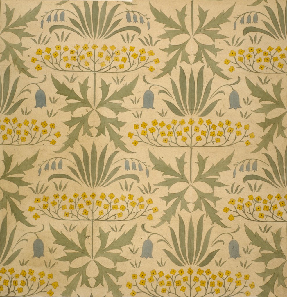 Detail of Design for Hemlock wallpaper by Charles Francis Annesley Voysey